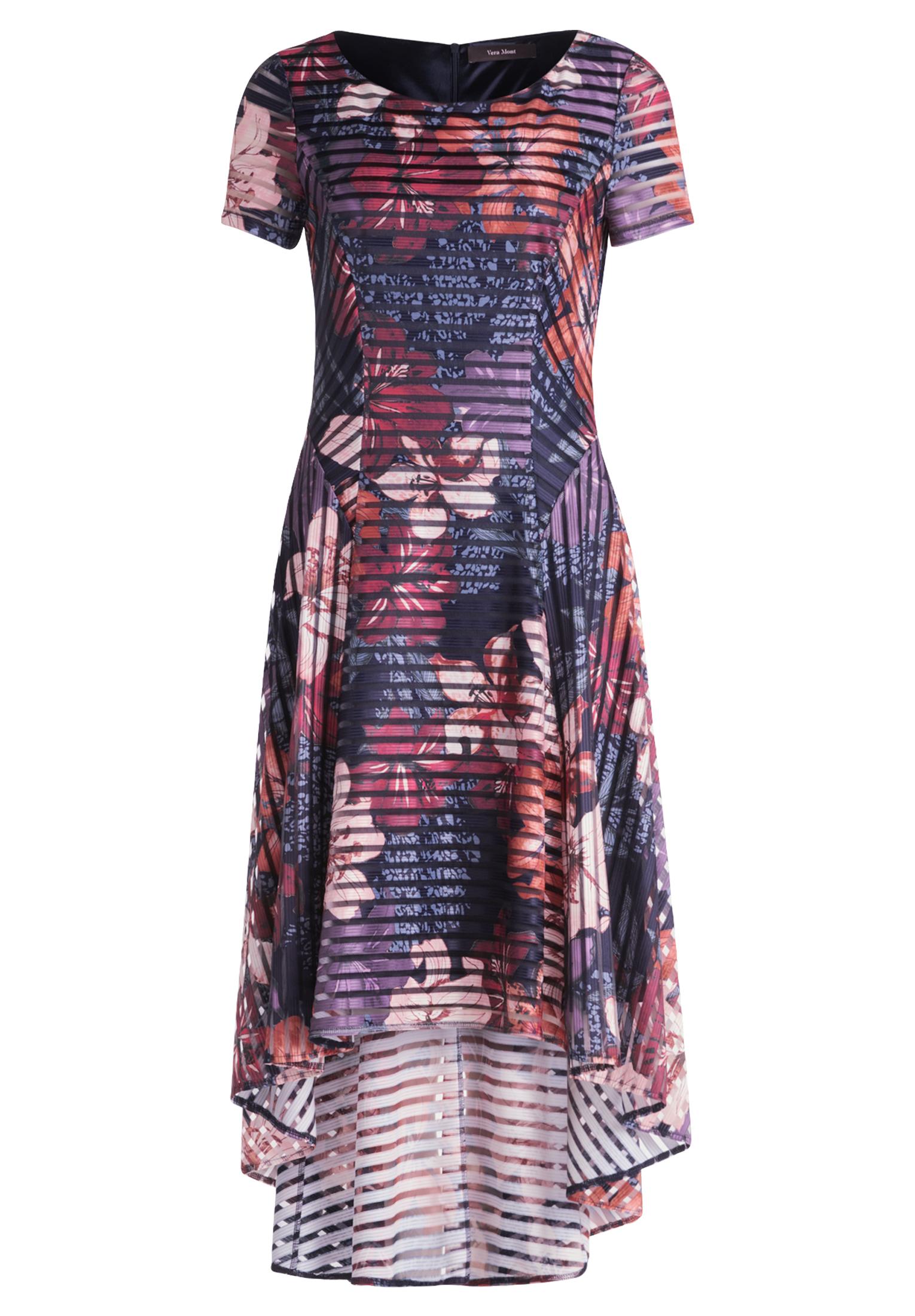 Cocktailkleid 42 Ausgestellt - Dark Blue/dark Red