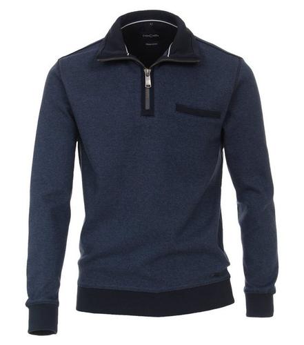 Sweat-Troyer gemustert L - Blau