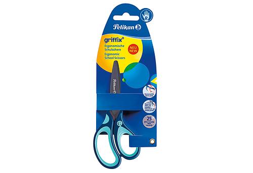Schulschere RH griffix blau