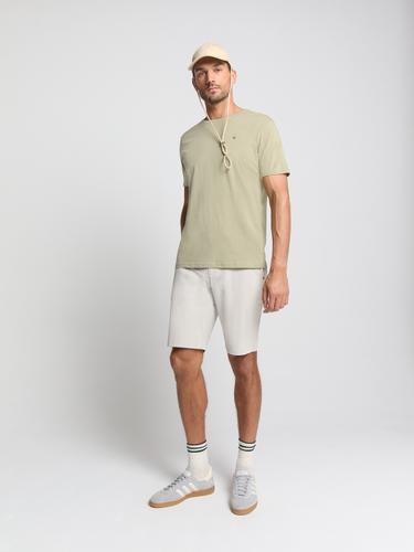 T-Shirt Crewneck Solid Basic L Regular Fit - Light Moss
