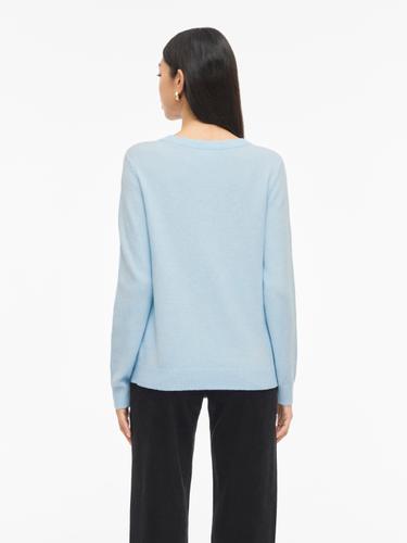 VIRIL O-NECK L/S  KNIT TOP - NOOS S Normal geschnitten - Nantucket Breeze