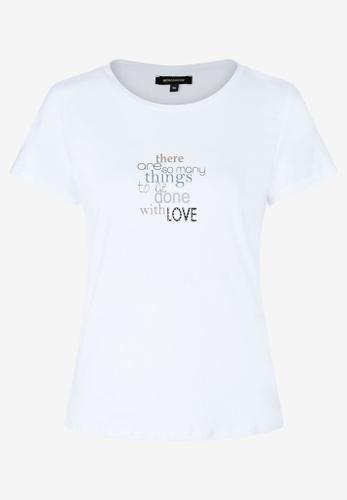 T-Shirt mit Schriftzug weiß Herbst-Kollektion Weiß 38