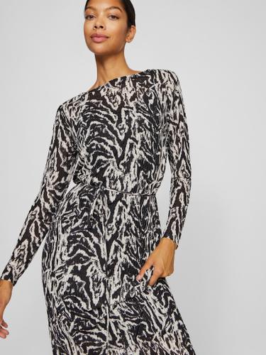 VILARINE NALA BOAT NECK L/S MIDI DRESS Schwarz XS