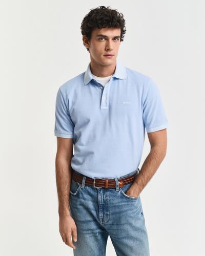 Sunfaded Piqué Poloshirt M - Fresh Blue