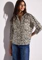 Print-Bluse mit Tapedetails 36 - Moonstone Sand