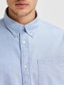SLHREGRICK-OX SHIRT LS NOOS Blau XXL