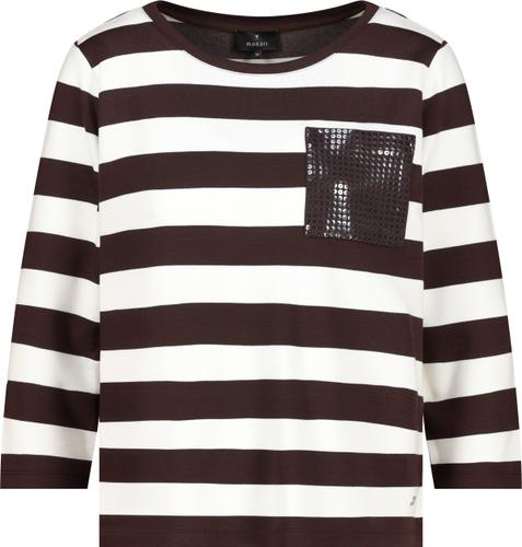 Sweatshirt mit Streifen 42 - Dark Chocolate Ringel