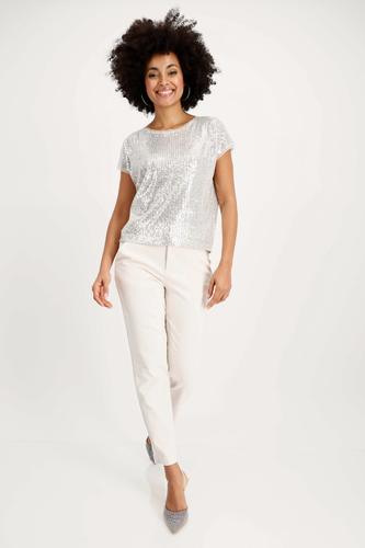 T-Shirt mit Pailletten 38 - Seashell