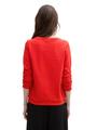 Sweatshirt mit Raffungen XL Slim Fit - Scarlet Red