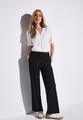 Wide Leg Hose mit Struktur Schwarz 40/30