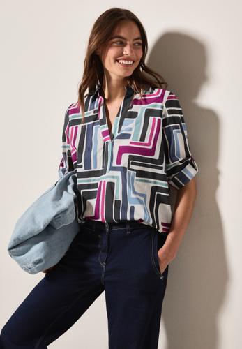Gemusterte Bluse XXL - Light Alabaster White