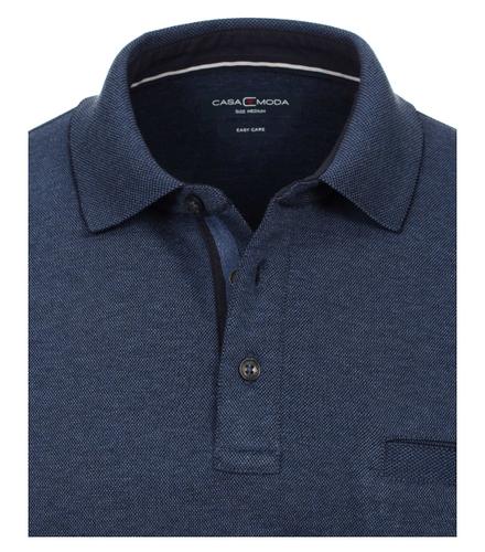 Polo-Shirt Langarm gestreift L - Blau
