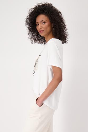 T-Shirt mit Taschenprint 36 - Cream