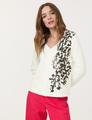 Langarmshirt mit Print 46 Figurumspielend - Offwhite Gemustert
