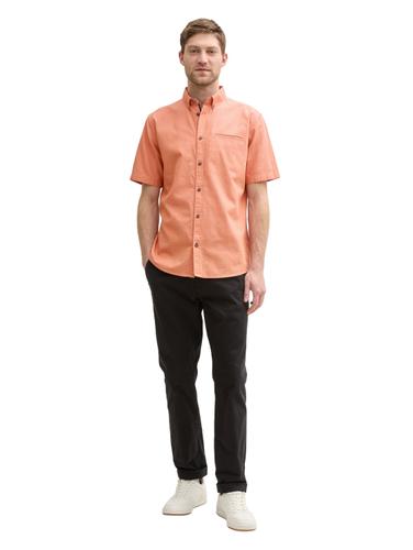 Regular Fit Kurzarmhemd aus Baumwolle XXL Regular Fit - Brick Orange Multicolor Dot