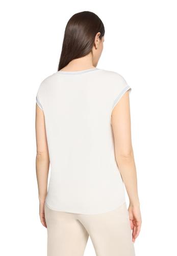 Blusenshirt 40 Lässig - Patch Cream/Green