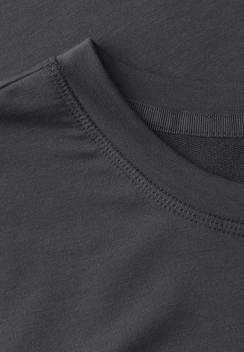 Softes Shirt mit Folienprint L - Volcanic Grey