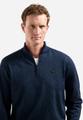 Pullover Half Zip 2 Coloured Melange XXL Regular Fit - Navy