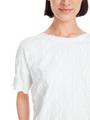 T-Shirt im strukturierten Dessin 38 - White