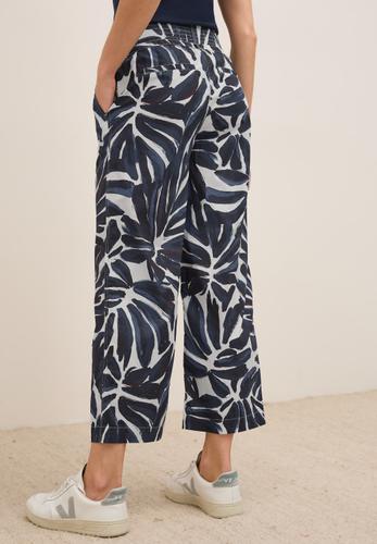 Gemusterte Wide Leg Hose L/7/8 Hosen - Urban Dark Blue