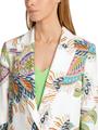 Körpernaher Blazer mit fancy Blattmotiv 40 - White