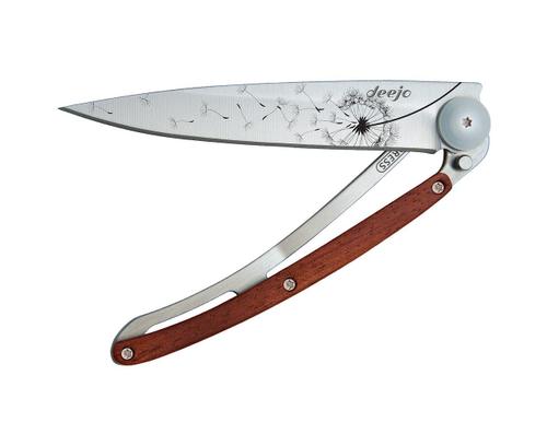 Deejo Messer 37G, Titan, Korallenholz - Berg