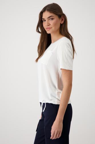 Blusenshirt mit Brusttasche 38 - Off-white