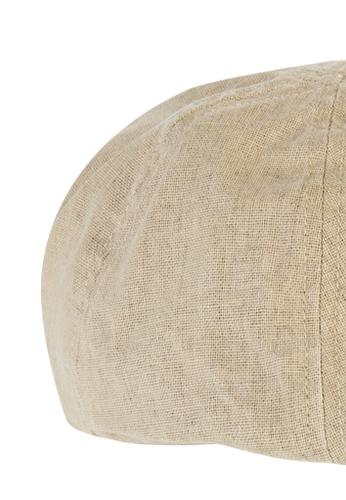 Flat Cap mit Gummizug Beige XL