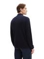 Strickpullover mit Troyer Kragen XL Regular Fit - Knitted Navy Melange