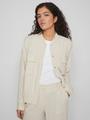 VIAIKO LINEN BOMBER JACKET #3 42 - Super Light Natural Melan