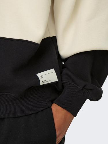 ONSBYRON VTG LS ZIP POLO XL Locker geschnitten - Black