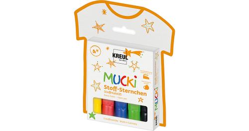 Kreul Mucki "Stoff-Sternchen" Stoffmalstift 5er-Set