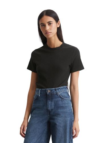 Ripp-Jersey-T-Shirt slim Blau XL