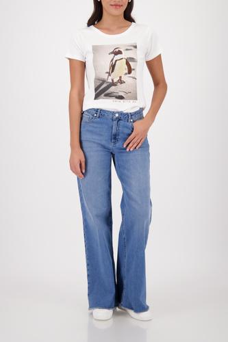 T-Shirt mit Pinguin Print 40 - Off-white