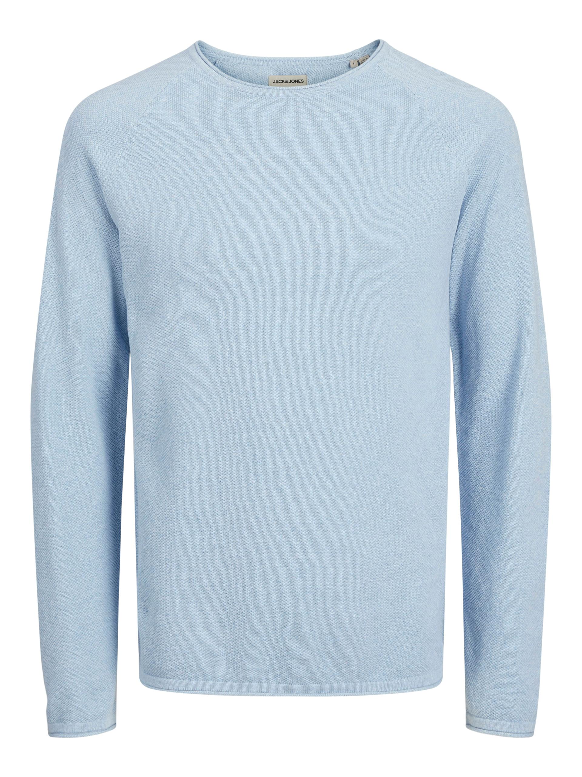 JJEHILL KNIT CREW NECK NOOS S Structure Fit - Cashmere Blue