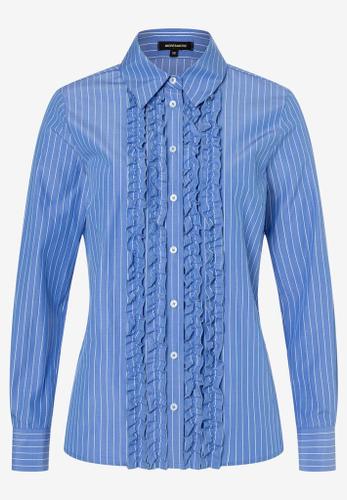 Streifenbluse mit Rüschen blau/weiß Frühjahrs-Kollektion Blau 46