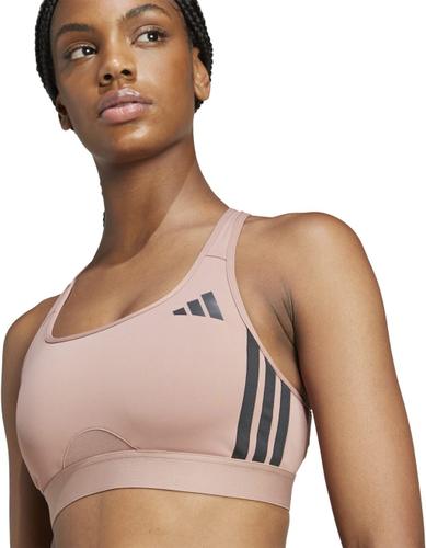 ADIDAS Damen BH Powerreact Train Medium-Support 3-Streifen M/CD in Braun