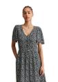 Kleid mit elastischer Taille flared S