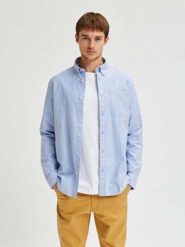 SLHREGRICK-OX SHIRT LS NOOS Blau XXL