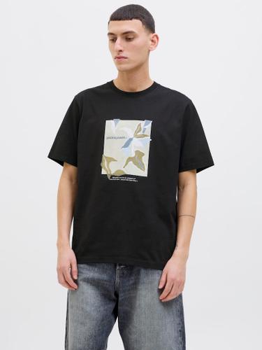 JORALMERIA FRONT TEE SS CREW NECK Schwarz L