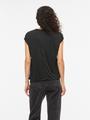 VIMODALA C/S O-NECK DETAIL TOP - NOOS S Normal geschnitten - Black
