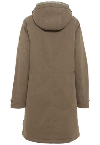Funktionsmantel aus recyceltem Baumwollmix 42 Relaxed Fit - Dark Khaki