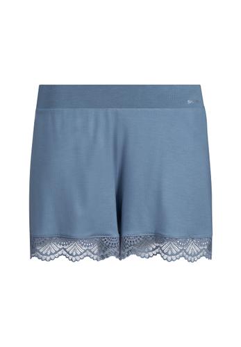 Skiny Damen Shorts Night In Mix & Match 44 - Faded Denimblue