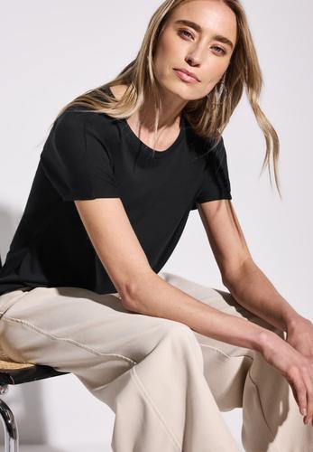Shirt in Unifarbe 36 - Black