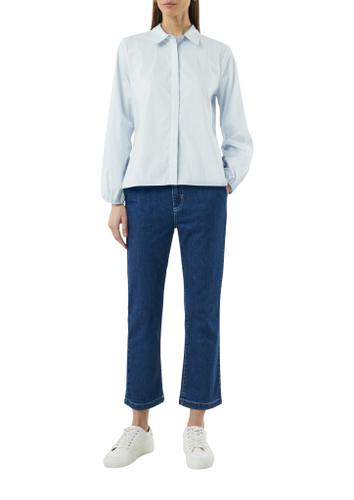 Bluse 42 - Blau|weiß