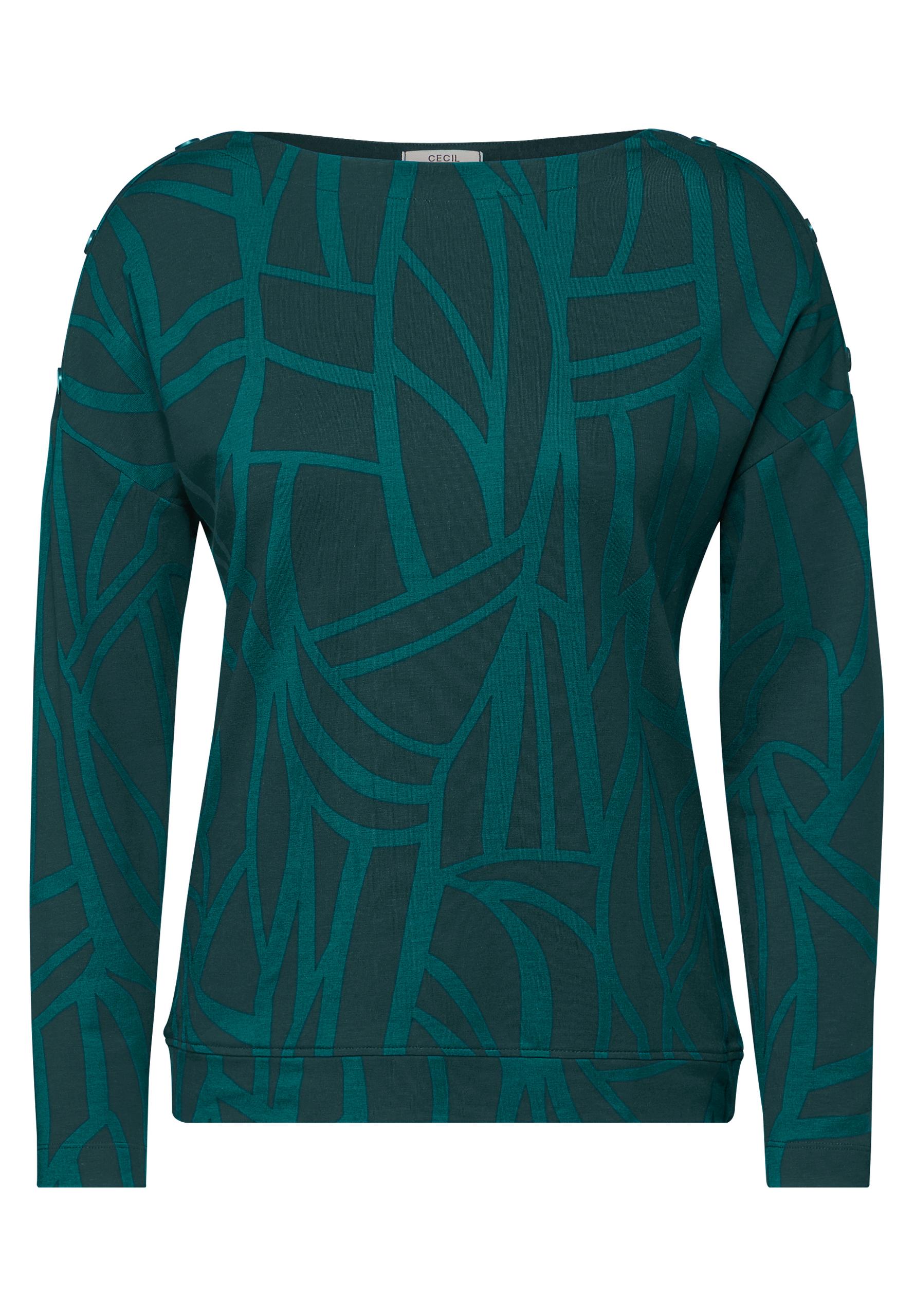 Shirt mit Knöpfen L - Petrol Green