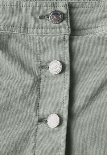 Cordrock im Wickel-Look 36 - Dusty Milky Green