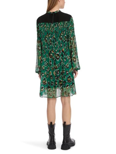 Gesmoktes Greo-Print-Kleid 38 - Brilliant Green New