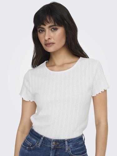 ONLCARLOTTA S/S TOP JRS NOOS XL Enger Schnitt - White