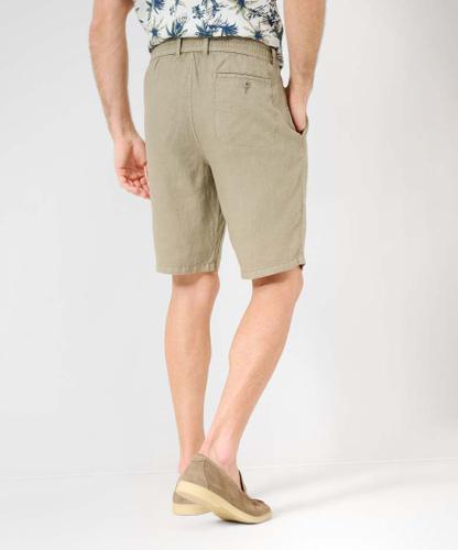 Style Balu 54 Bermudahose, Herrenhose, Schräge Stecktaschen, Leistengesäßtaschen, Gummibund, Verdeckter Reißverschluss, Modern Fit, Normale Leibhöhe, Gerader Schnitt - Khaki